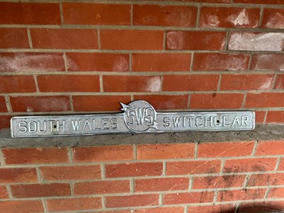 Lot 197 - SOUTH WALES SWITCHGEAR SIGN 36" X 5"