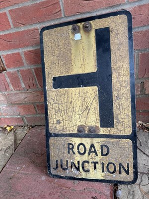 Lot 201 - OLD ROAD JUNCTION SIGN 12" X 21"