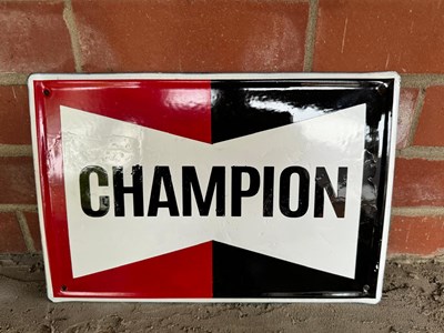 Lot 205 - CHAMPION SIGN 14" X 9.5"