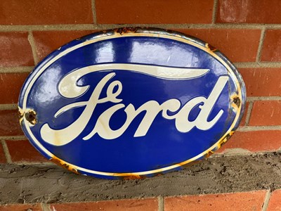 Lot 327 - OVAL FORD ENAMEL SIGN 18" X 12"