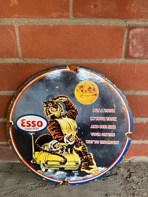 Lot 341 - ESSO PUT A TIGER IN YOUR TANK ENAMEL SIGN 12"