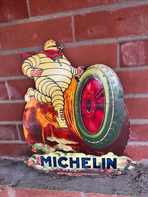 Lot 361 - MICHELIN TYRES ENAMEL SIGN 16" X 12"