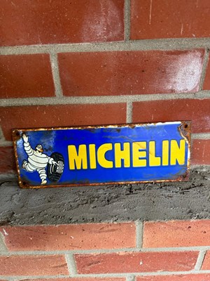 Lot 391 - SMALL MICHELIN ENAMEL SIGN 12" X 4.5"