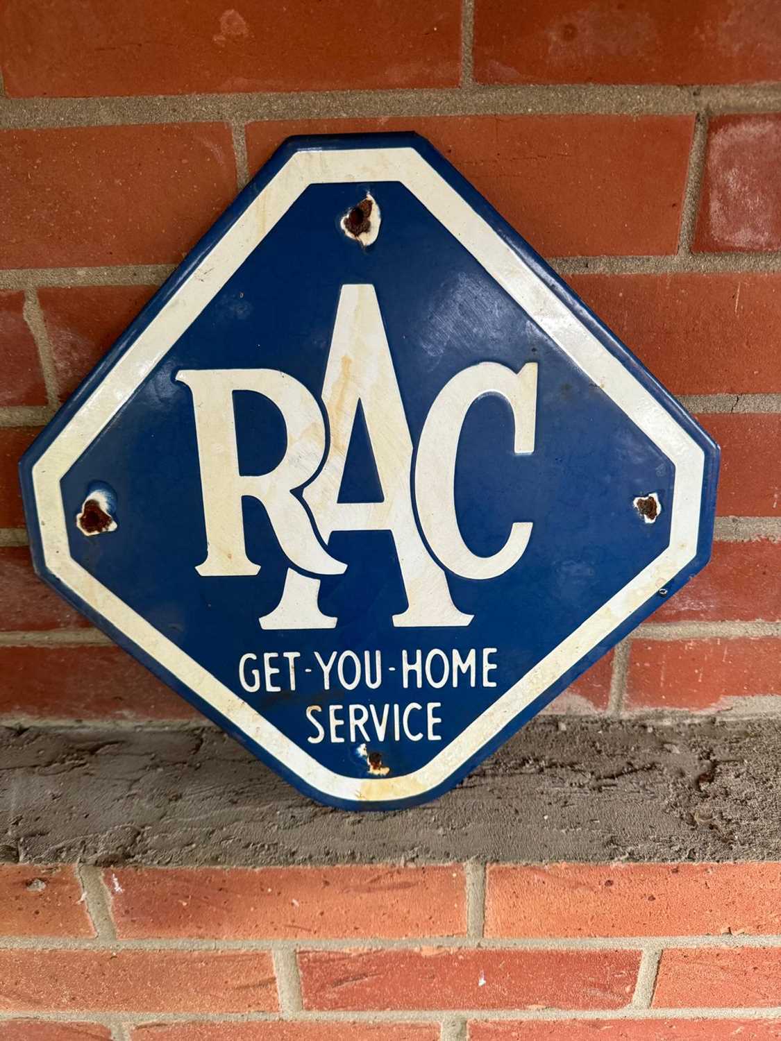 Lot 423 - RAC ENAMEL SIGN 14