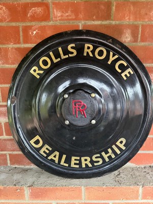 Lot 431 - ROLLS ROYCE DEALERSHIP SIGN 23" DIA