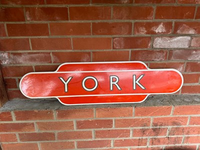 Lot 441 - YORK RAILWAY SIGN 36" X 10"