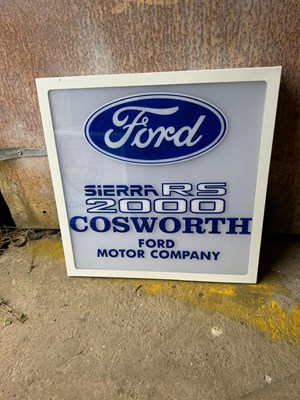 Lot 457 - FORD SIERRA RS 2000 COSWORTH LIGHT UP SIGN 24" X 24"