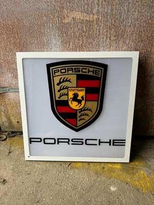 Lot 463 - PORSCHE LIGHT UP SIGN 24" X 24"