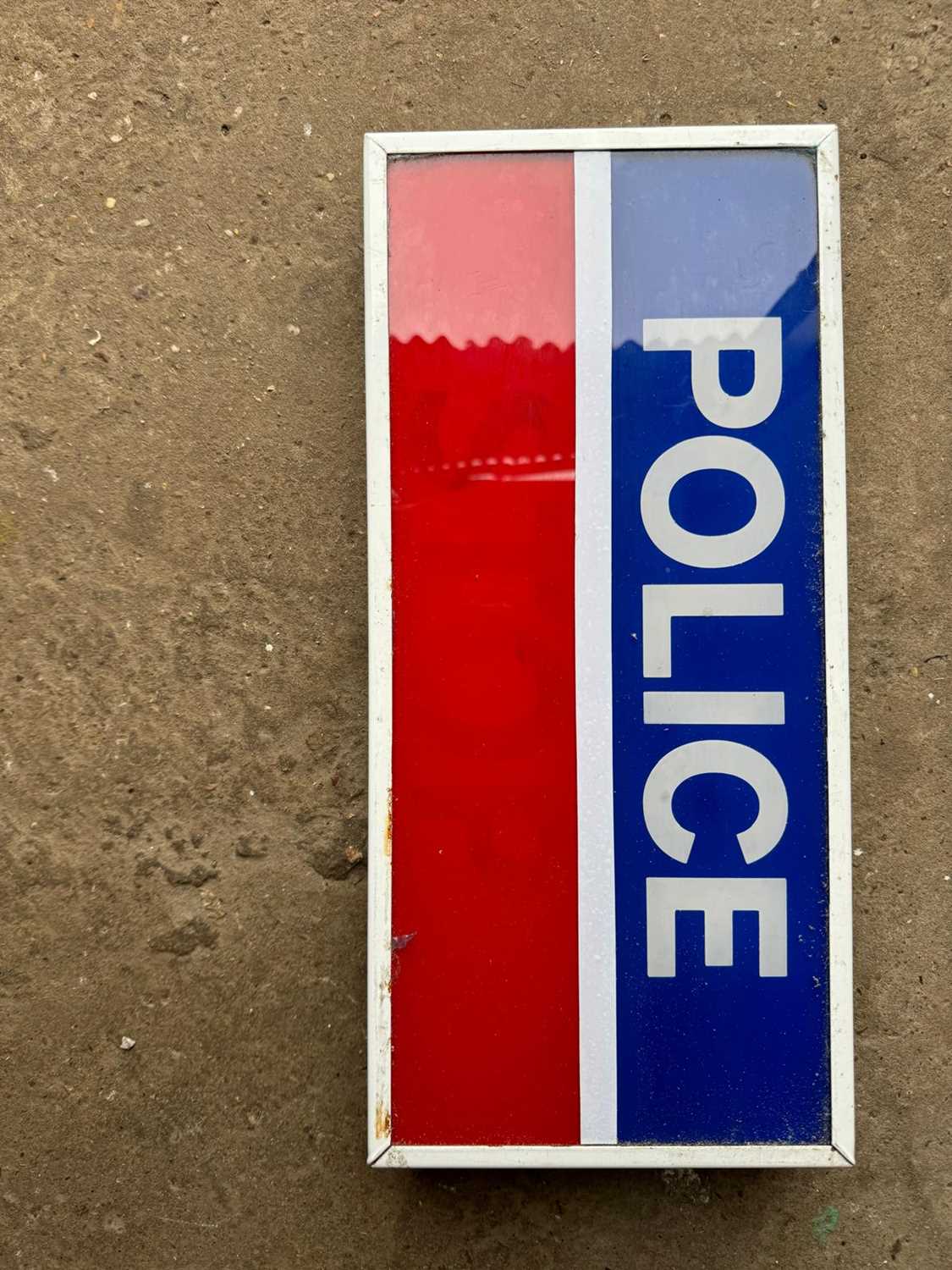 Lot 617 - POLICE LIGHT UP SIGN 17" X 8"