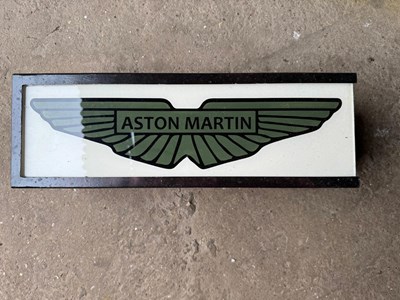 Lot 621 - ASTON MARTIN LIGHT UP SIGN 18" X 6"