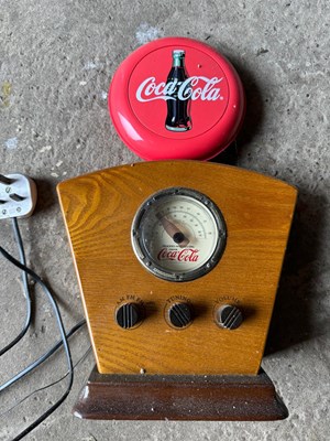 Lot 625 - COCA COLA LIGHT UP RADIO 16" X 10"