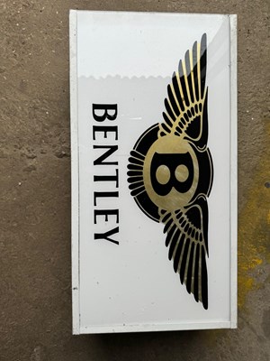 Lot 629 - BENTLEY LIGHT UP SIGN 24" X 12"