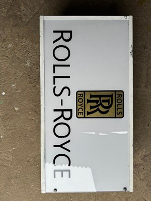 Lot 635 - ROLLS ROYCE LIGHT UP SIGN 24" x 12"