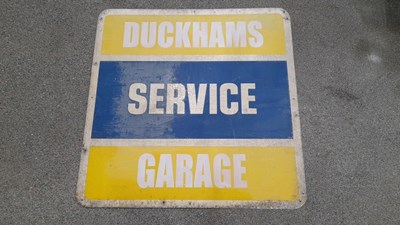 Lot 655 - DUCKHAMS SERVICE SIGN 39" X 39"