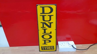 Lot 265 - Enamel Dunlop Sign 15" x 6"