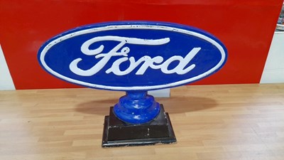 Lot 659 - FORD DEALERSHIP METAL TABLE SIGN