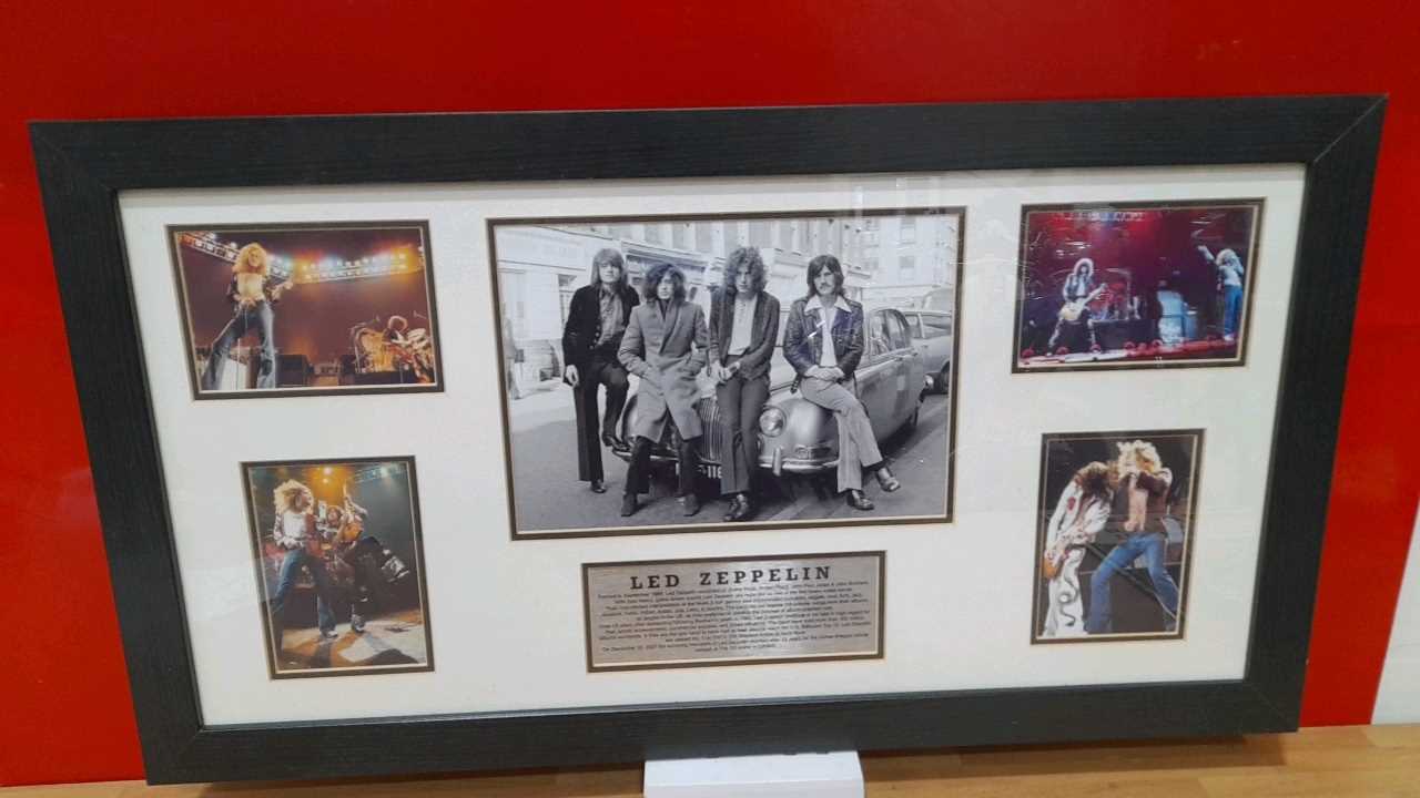 Lot 681 - LED ZEPPELIN FRAMED PHOTOS 31" x 17"