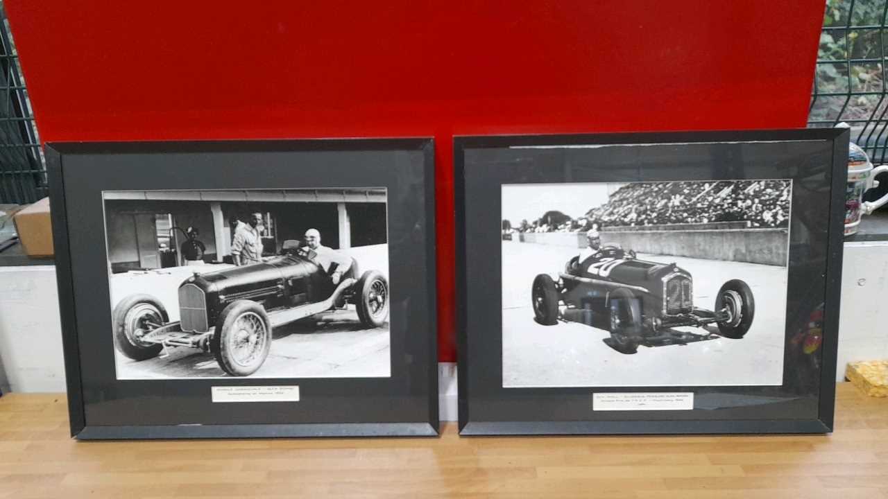 Lot 267 - 2 X ALFA ROMEO SCUDERIA PHOTOS IN BLACK FRAMES