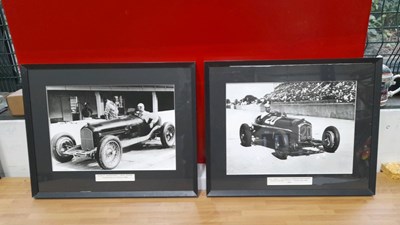 Lot 691 - 2X ALPHA ROMEO SCUDERIA PHOTOS IN BLACK FRAMES