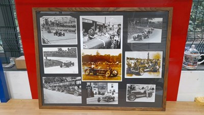 Lot 693 - 1 X LARGE PHOTOS IN FRAME COLLAGE OF GRAND PRIX PHOTOS 32" X 25"