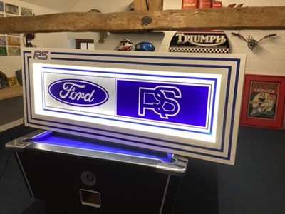 Lot 157 - LARGE ILLUMINATED FORD RS SIGN