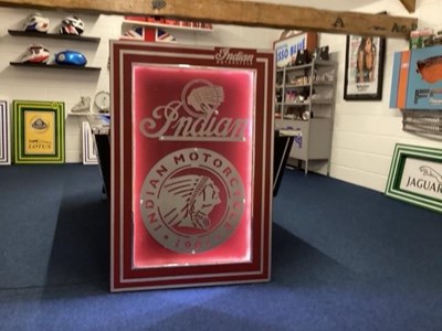 Lot 159 - LARGE ILLUMINATED INDIAN MOTORCYCLE SIGN