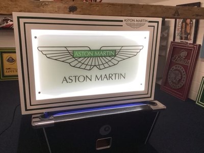 Lot 161 - LARGE ILLUMINATED ASTON MARTIN SIGN