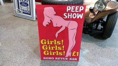 Lot 573 - PEEP SHOW SIGN LARGE