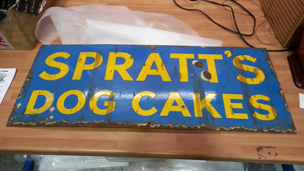 Lot 711 - SPRATT'S DOG CAKES SIGN