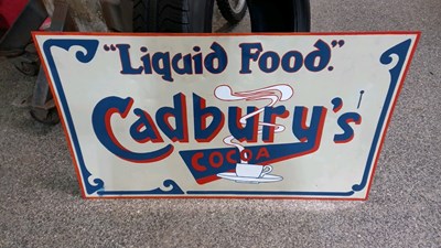 Lot 657 - PAINTED STEEL CADBURY'S SIGN