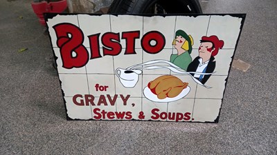 Lot 663 - PAINTED STEEL BISTO SIGN