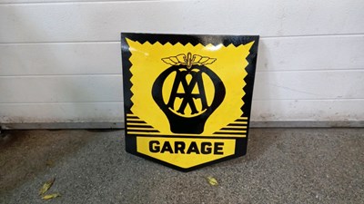 Lot 697 - PAINTED STEEL DOUBLE SIDED AA SIGN