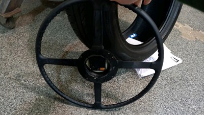 Lot 705 - 1930s STEERING WHEEL CLOCK