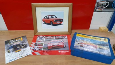 Lot 873 - DEREK RINGER/JIMMY McCRAE SIGNED KNOCKHILL BROCHURES ,FORD ESCORT FRAMED PICTURE