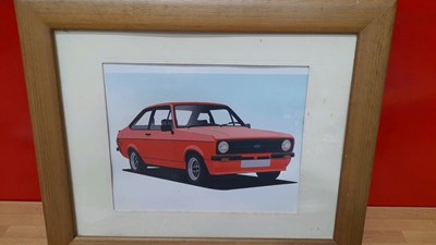 Lot 873 - DEREK RINGER/JIMMY McCRAE SIGNED KNOCKHILL BROCHURES ,FORD ESCORT FRAMED PICTURE