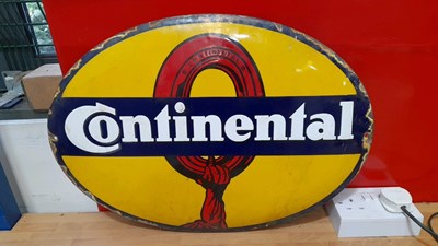 Lot 233 - CONTINENTAL ENAMEL SIGN 22" x 15"