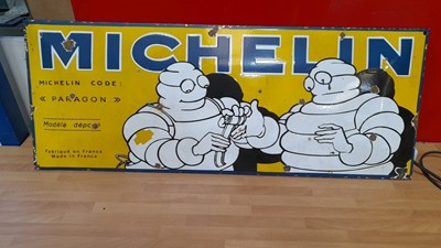 Lot 817 - MICHELIN ENAMEL SIGN 27" X 11"