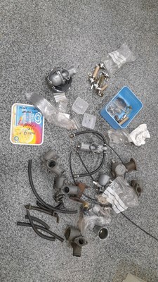 Lot 344 - MOTORCYCLE CARBS,FLOAT CHAMBERS, PETROL TAPS & MONOBLOC JETS