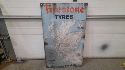 Lot 238 - FIRESTONE ENAMEL MAP OF SCOTLAND