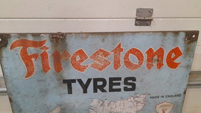 Lot 238 - FIRESTONE ENAMEL MAP OF SCOTLAND
