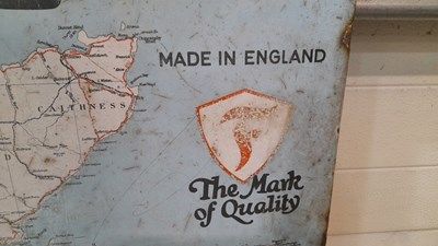 Lot 238 - FIRESTONE ENAMEL MAP OF SCOTLAND