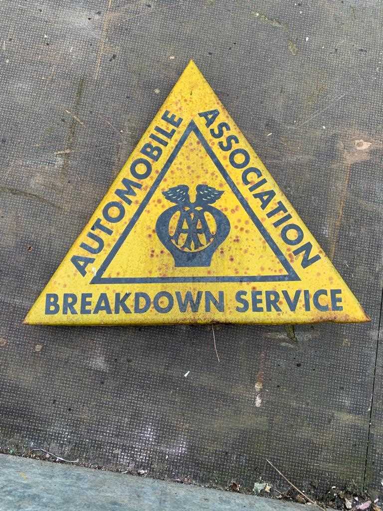 Lot 787 - AA BREAKDOWN SERVICE SIGN 17" X 19"