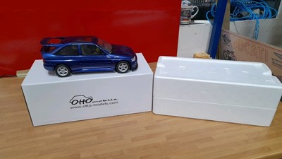 Lot 166 - FORD ESCORT COSWORTH 1.12 SCALE MODEL IN BLUE