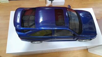 Lot 166 - FORD ESCORT COSWORTH 1.12 SCALE MODEL IN BLUE
