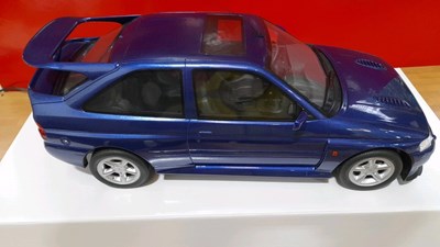 Lot 166 - FORD ESCORT COSWORTH 1.12 SCALE MODEL IN BLUE