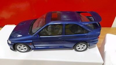 Lot 166 - FORD ESCORT COSWORTH 1.12 SCALE MODEL IN BLUE