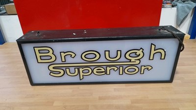 Lot 371 - BROUGH SUPERIOR, DOUBLE SIDED LIGHT UP SIGN 25" X 9"