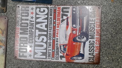Lot 571 - SELECTION OF SMALL METAL REPRO SIGNS