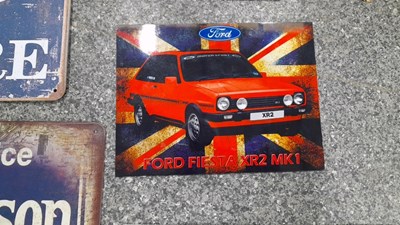 Lot 571 - SELECTION OF SMALL METAL REPRO SIGNS