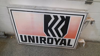 Lot 531 - UNIROYAL DOUBLE SIDED WALL MOUNTED LIGHT UP SIGN 23" X 33"